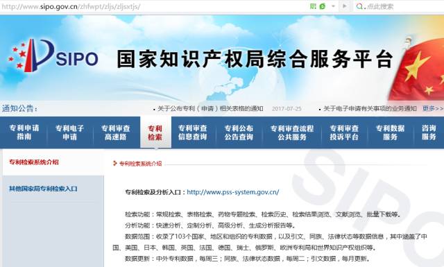 各国专利检索系统